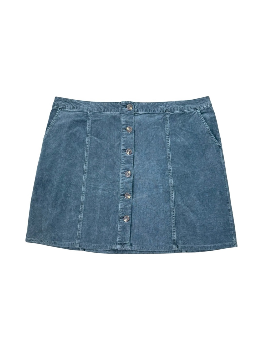 Woman’s Maurices gray button down corduroy gray skirt size 20W